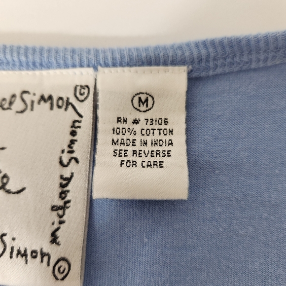 michael simon lite tank maxi dress nautical beach coastal grandma resortwear med - Picture 7 of 11